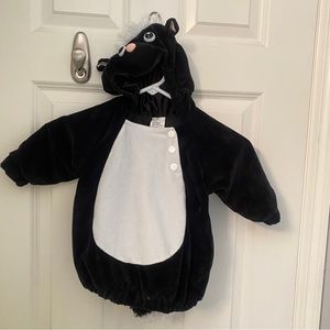 Adorable Black and White Skunk Kids Costume